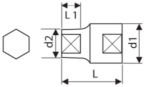 EXPERT 1/4 6PT STANDERD SOCKET 7MM