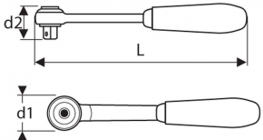 EXPERT 1/4 ROUND HEAD RATCHET