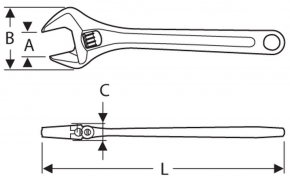 EXPERT ADJ WRENCH 450MM