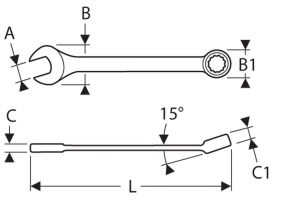 EXPERT COMBINATION WRENCH 9MM