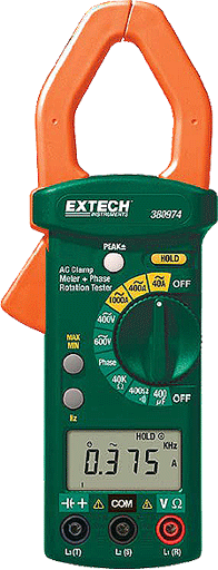 1000A AC Clamp + Phase Rotation Tester