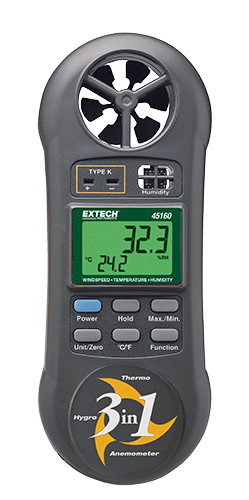 EXTECH 3 IN 1 HUMIDITY TEMP AIR FLOW METER