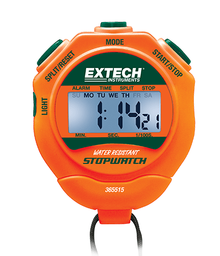 EXTECH STOPWATCH/CLOCK WITH BACKLIT DISPLAY