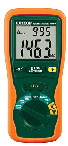 EXTECH HANDHELD MEGOHMMETER 1000V