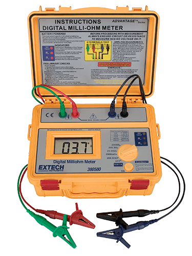 EXTECH BATTERY POWERED MILLIOHM METER