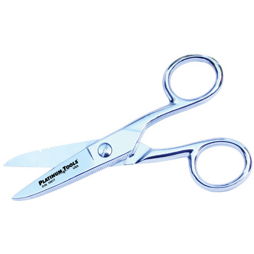 Electrician's 5" Scissor-Run Scissors.  Clamshell.