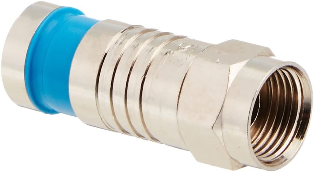 PLATINUM RG6Q Compression Connector, Nickel Pl.  70/Jar.بلاتنيوم ار جي 6 موصل