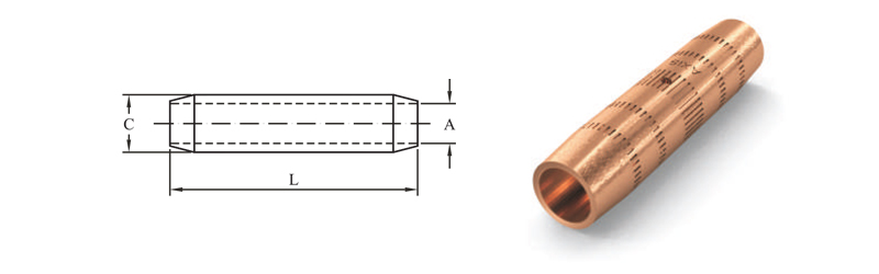 AXIS COPPER CONNECTOR SLIVE SIZE 300M