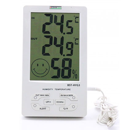 Large Display Thermo-Hygrometer with Alert