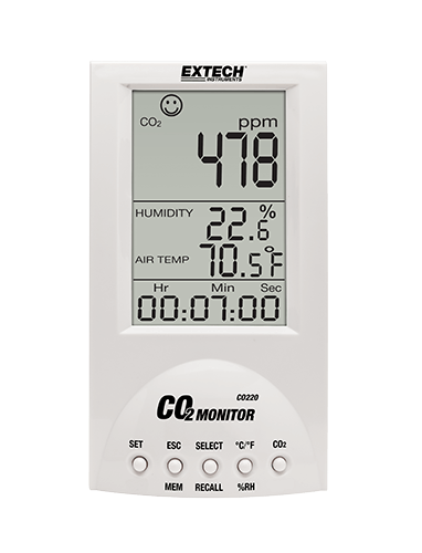 EXTECH DESKTOP INDOOR AIR QUALITY CO2 MONITOR