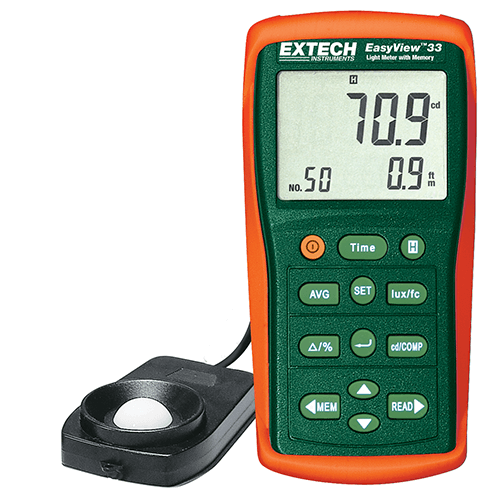 EXTECH EASYVIEW LIGHT METER WITH MEMORY