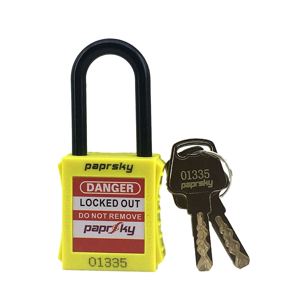 LOTO PADLOCK WITH REGULAR SHACKEL YELLOW