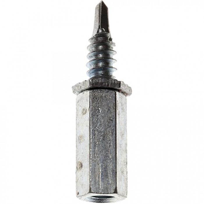 1/4-20 Male Coupler with 3/4" Self Drill Metal Screw.  100/Box.