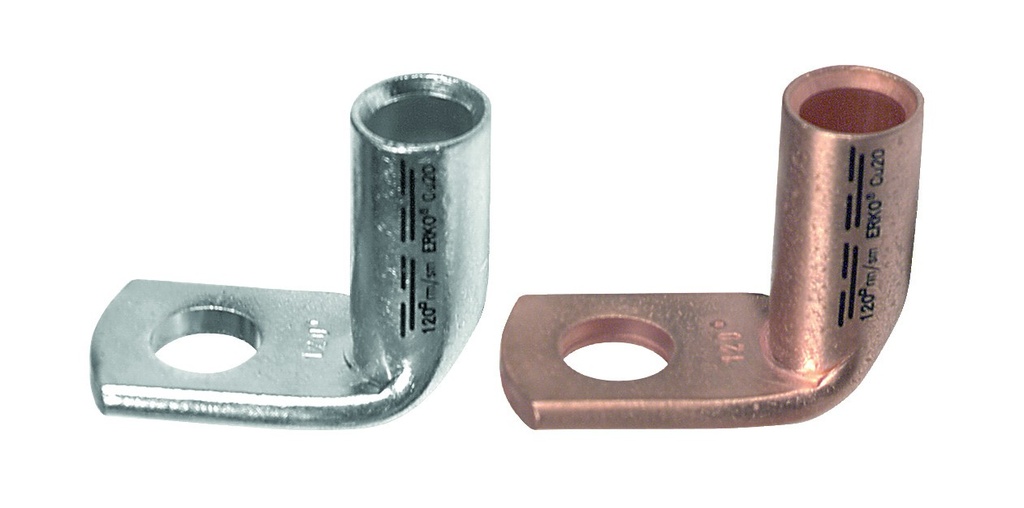 ALUMINUM CABLE LUGS 185X10 CARVE 90DEG