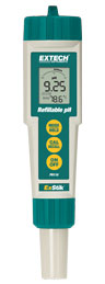 EXTECH WATERPROOF PH METER /REFILLABLE