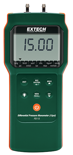 EXTECH PS115 - Differential Pressure Manometer (15psi)