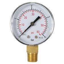 PRESSURE GAUGE FIRENT SIDE PIPE 1/2IN 15PSI