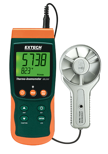 EXTECH Metal Vane Thermo-Anemometer/Datalogger