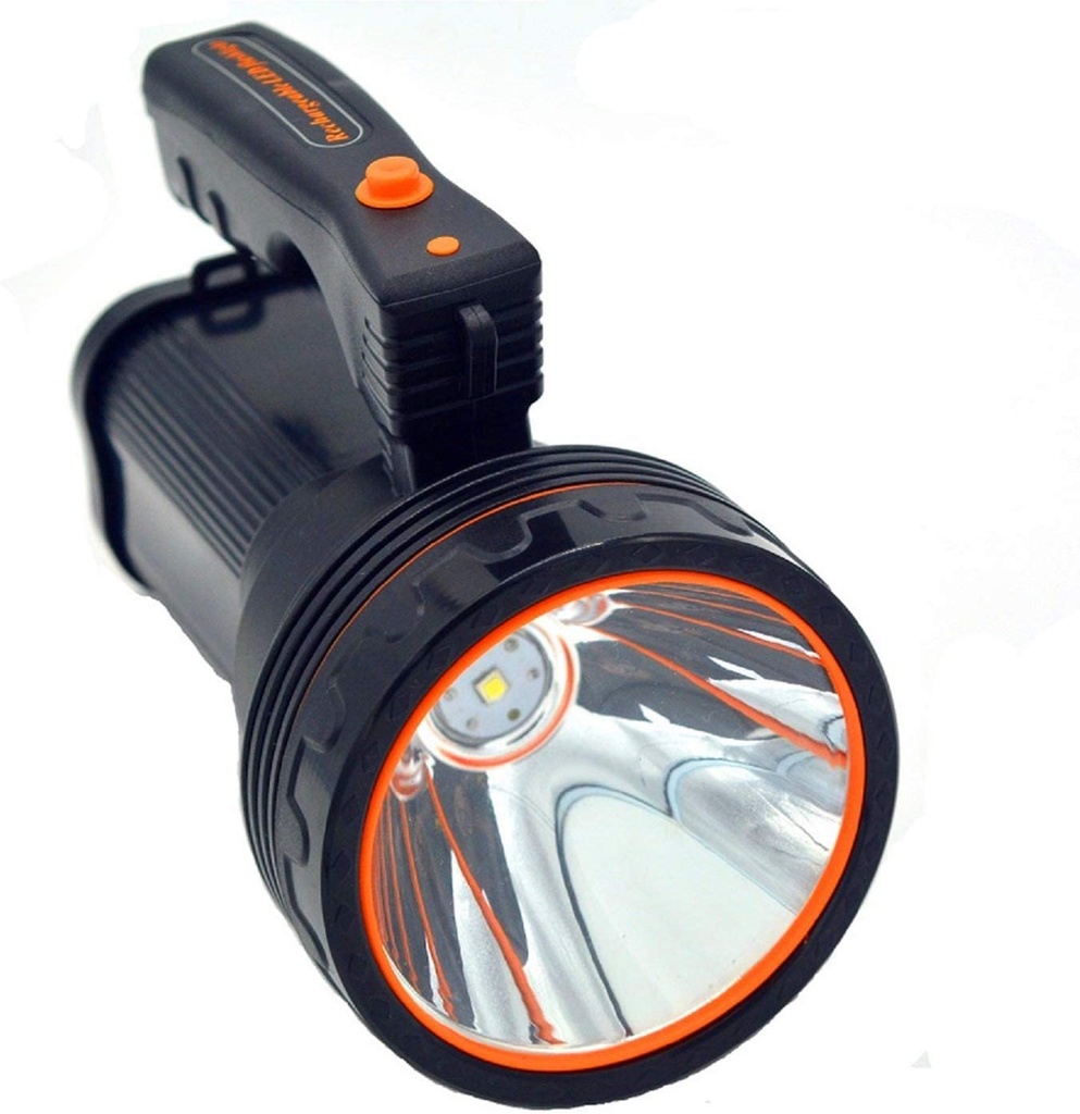 Outdoor Handheld Portable Flashlight Rechargeable9000ma 35W (black) كاشف ضوء محمول قابل شاحن 9000 م اي اتش