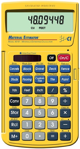 [4019] CALCULATED MATERIAL ESTIMATOR