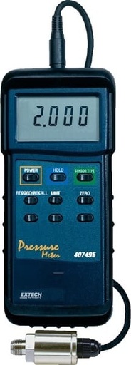 [407495] EXTECH Heavy Duty Pressure Meter with Interchangeable Transducers