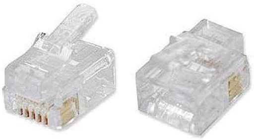 [100026C] EZ-RJ12/11 Connector.  50/Clamshell.