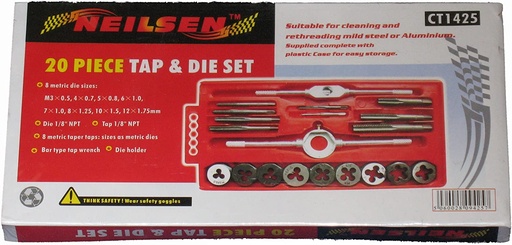 [20PCS] 20 PC TAP AND DIE SET