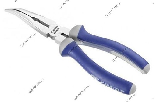 [E189871] EXPERT LG 1/2 ROUND PLIER BENDED NOSE 160MM