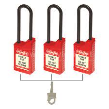 [ES-DEL-KD-85-RED] LOTO PAD LOCK RED 85 SEC