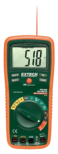 [EX470] EXTECH TRUE RMS AUTORANGING MULTIMETER+IR THERMO.