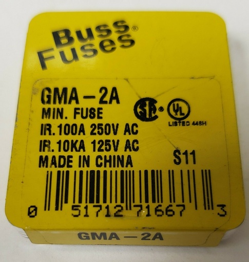 [GMA2-1/2] BUSSMANN 100AMP 250V FUSE