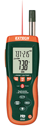 [HD500] EXTECH PSYCHROMETER +30:1 INFRARED THERMOMETER جهاز قياس الحرارة والرطوبة