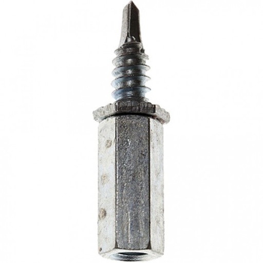 [JH951-100] 1/4-20 Male Coupler with 3/4" Self Drill Metal Screw.  100/Box.