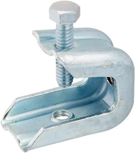 [JH965-50] Pressed Beam Clamp for 1/2" flanges, 1/4-20 threaded rod.  50/Box.