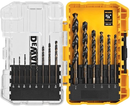 [DW1162] DEWALT DW1162 14-Piece Black Oxide Drill Bit Set